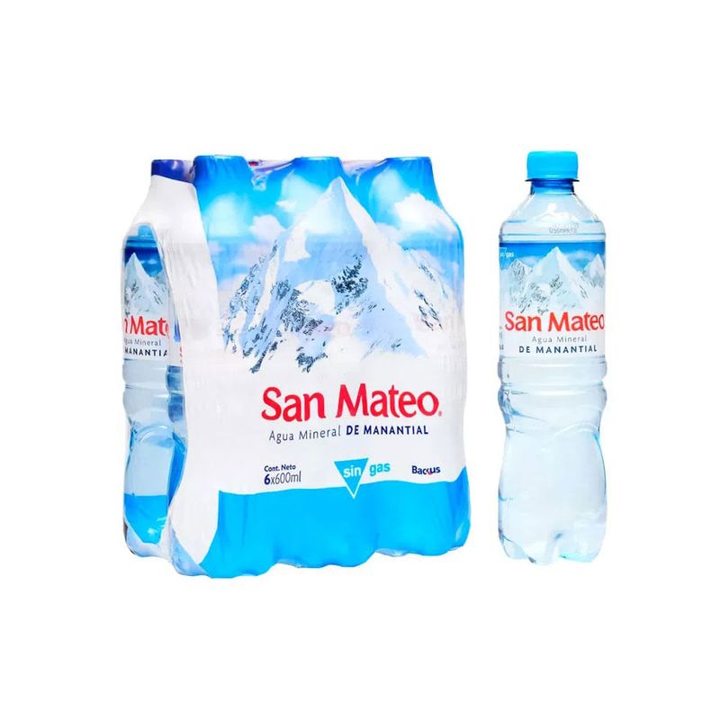 Agua Manantial Con Gas 600 ml