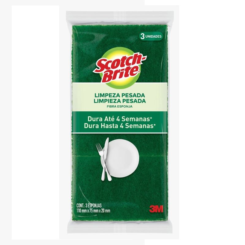 Comprar Esponja Scotch-Brite® Limpieza Pesada Anatómica- 2 Unidades