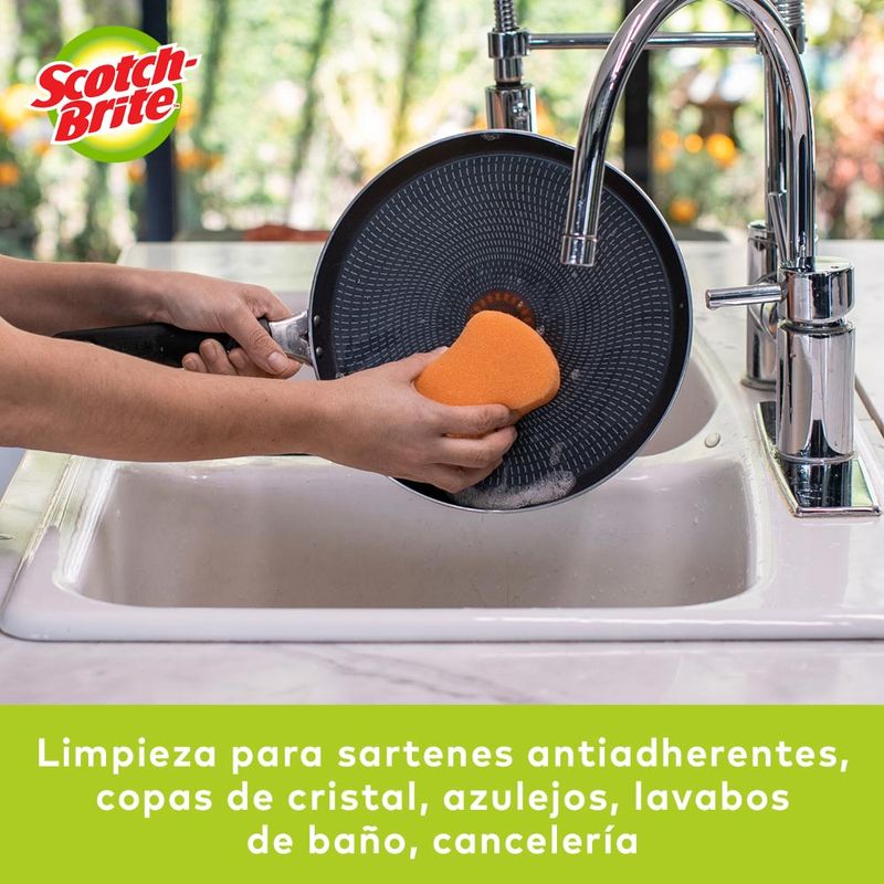 Esponja Limpieza Delicada Cero Rayas Cocina 2 Unidades Scotch