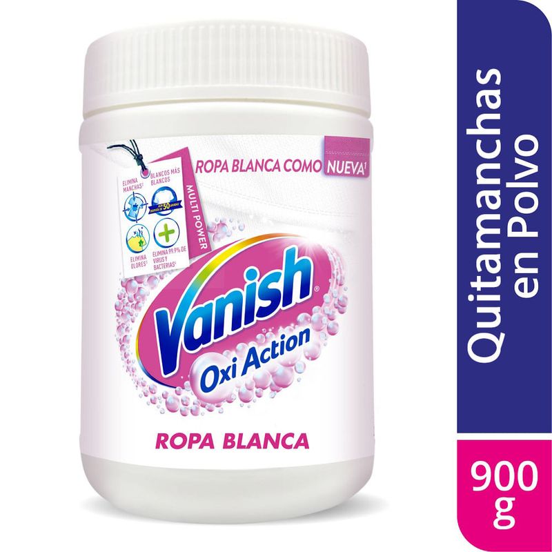 Vanish Oxi Action Elimina Olores- Quitamanchas para Ropa Blanca y