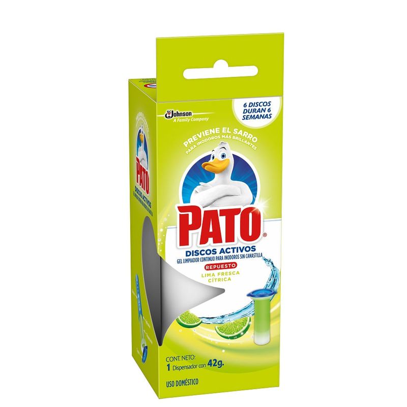 Pato WC discos activos dispensador 36 ml. Limón. - Tarraco Import Export