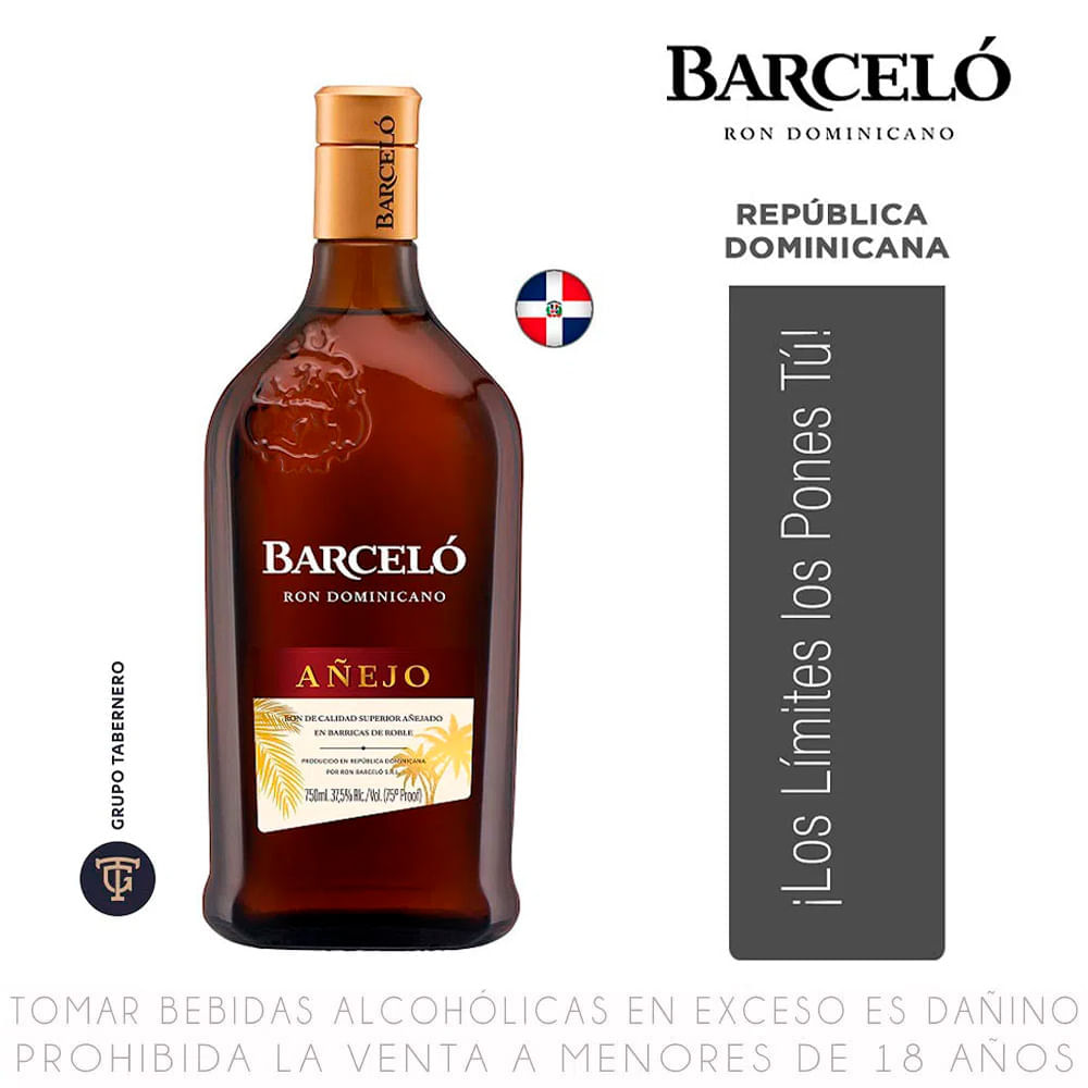 Ron Barceló Añejo Botella 750ml - Metro.pe