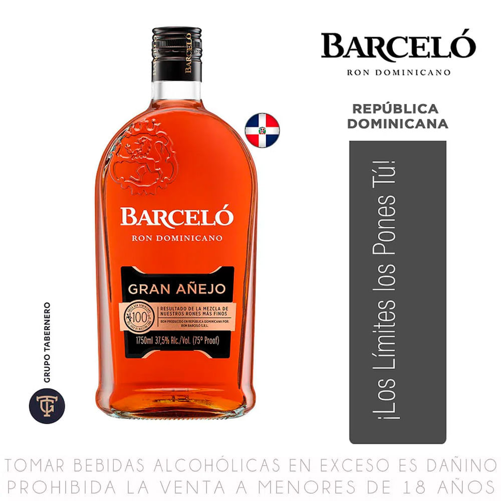 Ron Barceló Gran Añejo Botella 1.75L - Metro.pe
