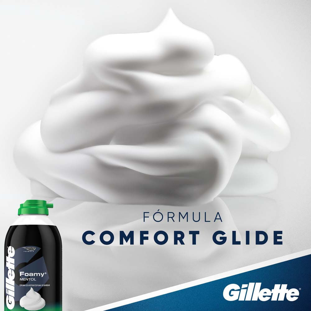  Gillette Comfort Glide Espuma de afeitado regular para