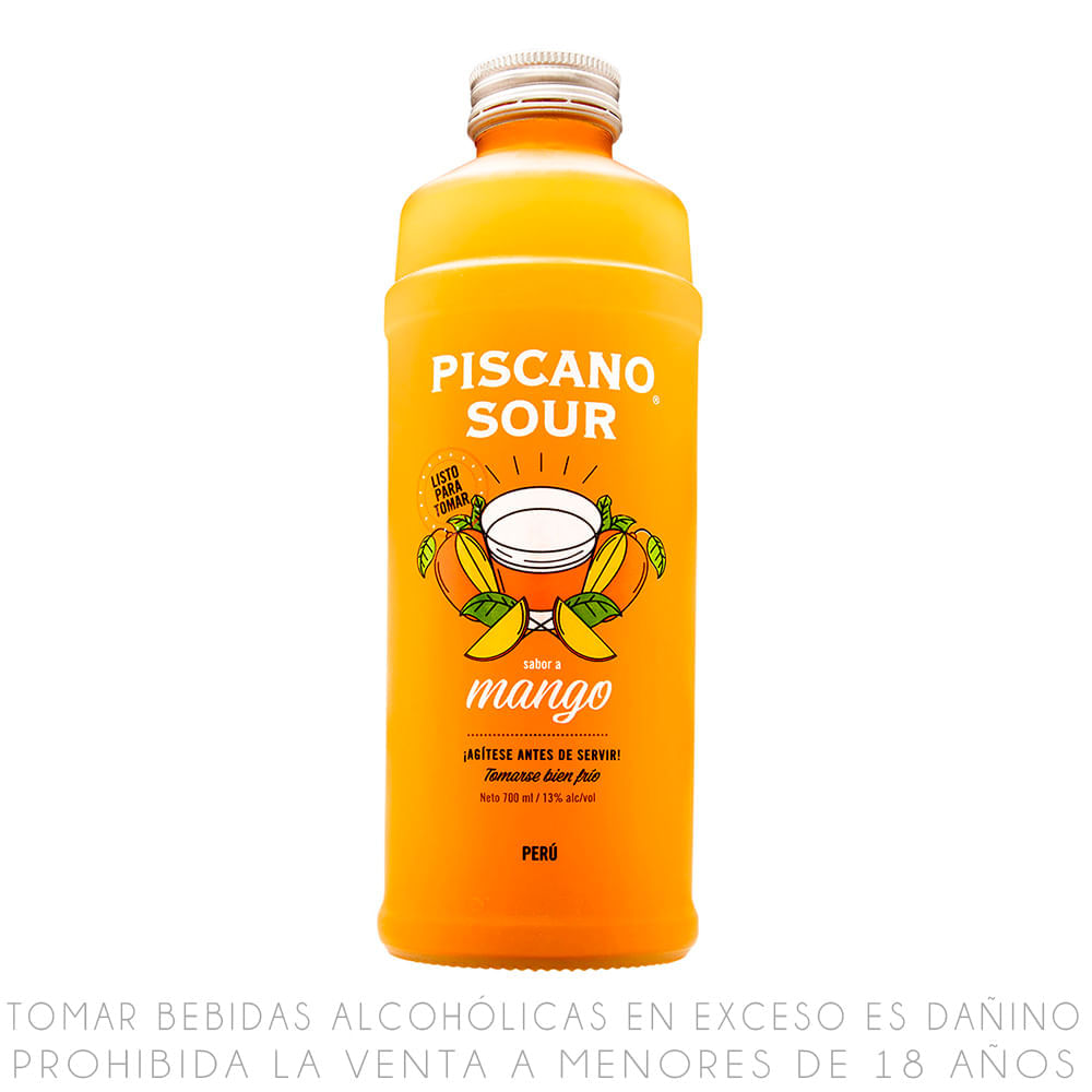 Bebida Ready to Drink Piscano Sour Sabor Mango Botella 700ml - Metro.pe
