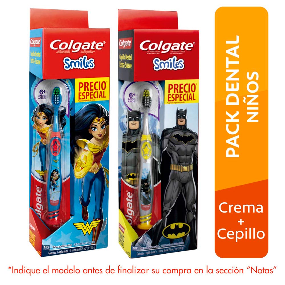 Pack Colgate 6+ Años Surtido: Crema Dental 75ml + Cepillo de Dientes -  Metro.pe