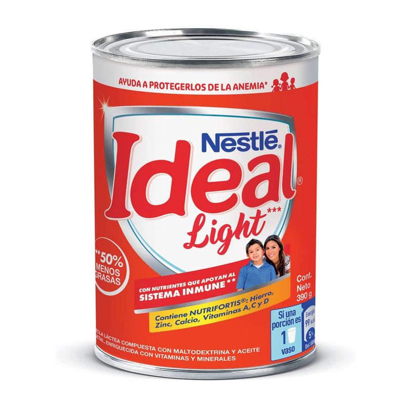 Mezcla Láctea Ideal Light Lata 390g - Metro.pe