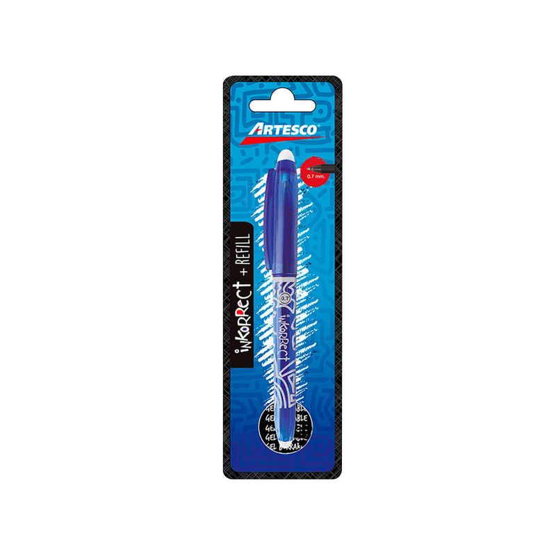 Bolígrafo Borrable Artesco tinta azul - MaxiBelitos