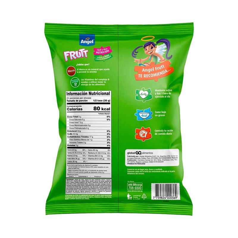 Barra cereal En línea manzana 15 g 6 unid