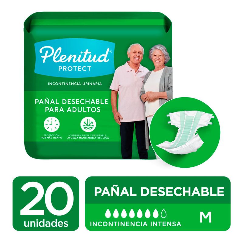 Comprar Pañales Para Adulto Plenitud Protect Talla M Incontinencia Intensa  - 20 unidades