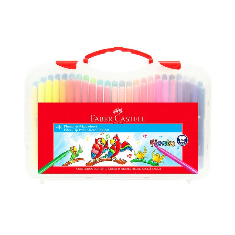 Plumones-Delgados-Fiesta-45-Faber-Castell-Estuche-Rigido-48-Colores-1-155289