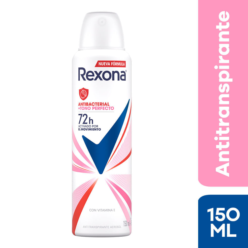 Two Pack desodorante Rexona mujer en aerosol antibacterial invisible de 150  mL