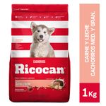 Ricocan-Alimento-para-Perros-Cachorros-Raza-Mediana-Grande-Carne-y-Leche-Bolsa-1-Kg-1-34829194