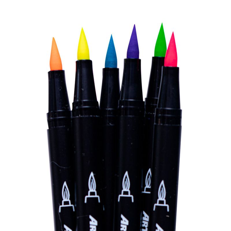 Artesco-Plumones-Doble-Punta-Ne-n-Brush-Pack-6-unid-2-187641724