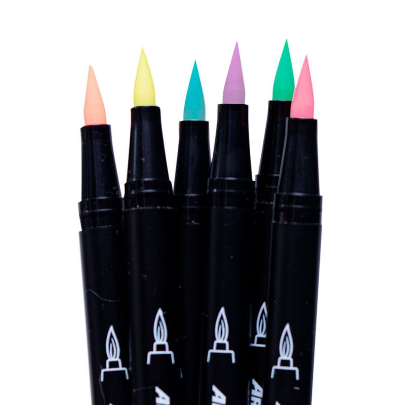 Artesco-Plumones-Doble-Punta-Pastel-Brush-Pack-6-unid-2-187641725