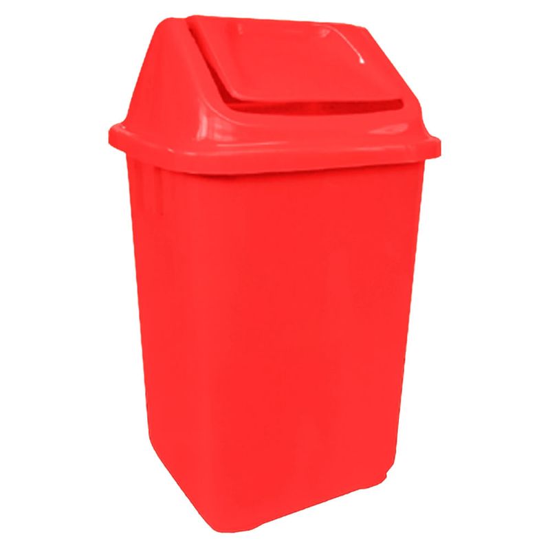 Duraplast Tacho de Basura Vaiv n Cl sico 15 Lt Rojo