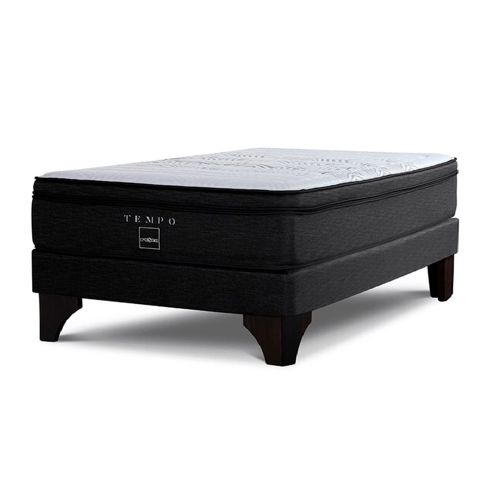 Cama Europea 2 Plazas Rosen Tempo + 2 Almohadas