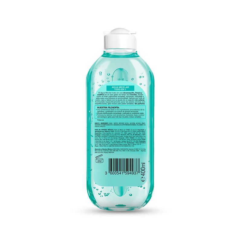 Agua-Micelar-para-Pieles-Grasas-Todo-en-1-Pure-Active-Garnier-Skin-Active-Frasco-400-ml-2-72561480