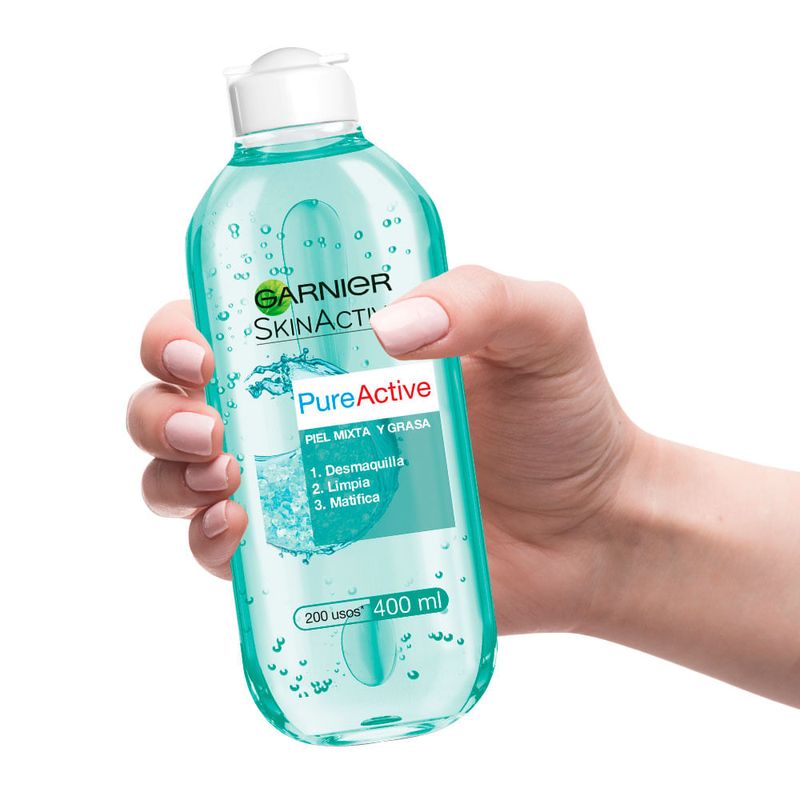 Agua-Micelar-para-Pieles-Grasas-Todo-en-1-Pure-Active-Garnier-Skin-Active-Frasco-400-ml-3-72561480