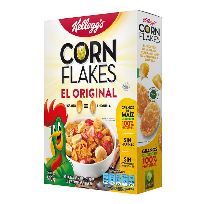 Comprar Cereal Kellogg's® Corn Flakes Sabor Original - Hojuelas de Granos  de Maíz de Origen Natural - 1 Caja de 500g