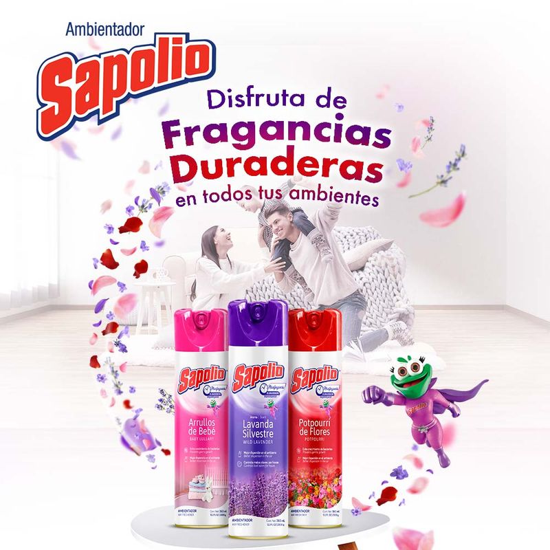 Purificador de Aire Sapolio Sin Perfume Spray 360 ml 