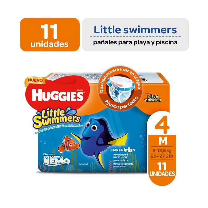 Pañales para Playa y Piscina Huggies Little Swimmers M 11un 