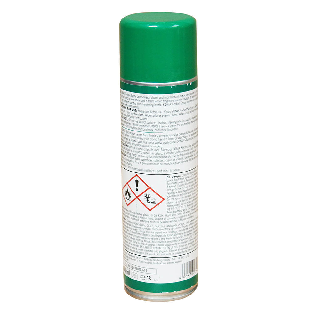 SONAX Silicona en spray con EasySpray (400 ml) lubrica, cuida y protege las  piezas de goma, plástico, madera y metal