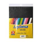 Layconsa Papel de Seda 50 x 70 cm Negro Bolsa 3 unid