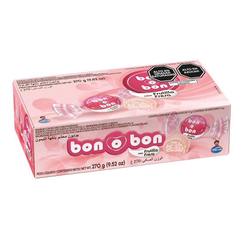 Bombón Bon o Bon relleno con crema de cacahuate 90 g