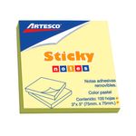 Notas-Adhesivas-Removibles-Pastel-Artesco-Amarillo-3x3-100H-1-351635873