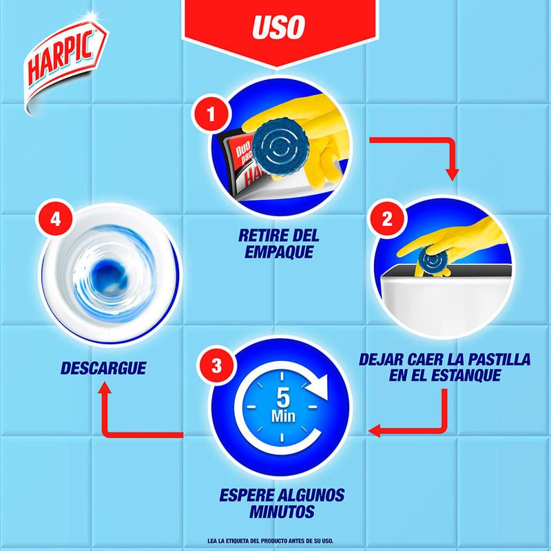 Pastilla Estanque Baño Clorox Azul Activo 40 g 3 un.