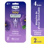 Máquina de Afeitar Desechable Schick Quattro You 2un