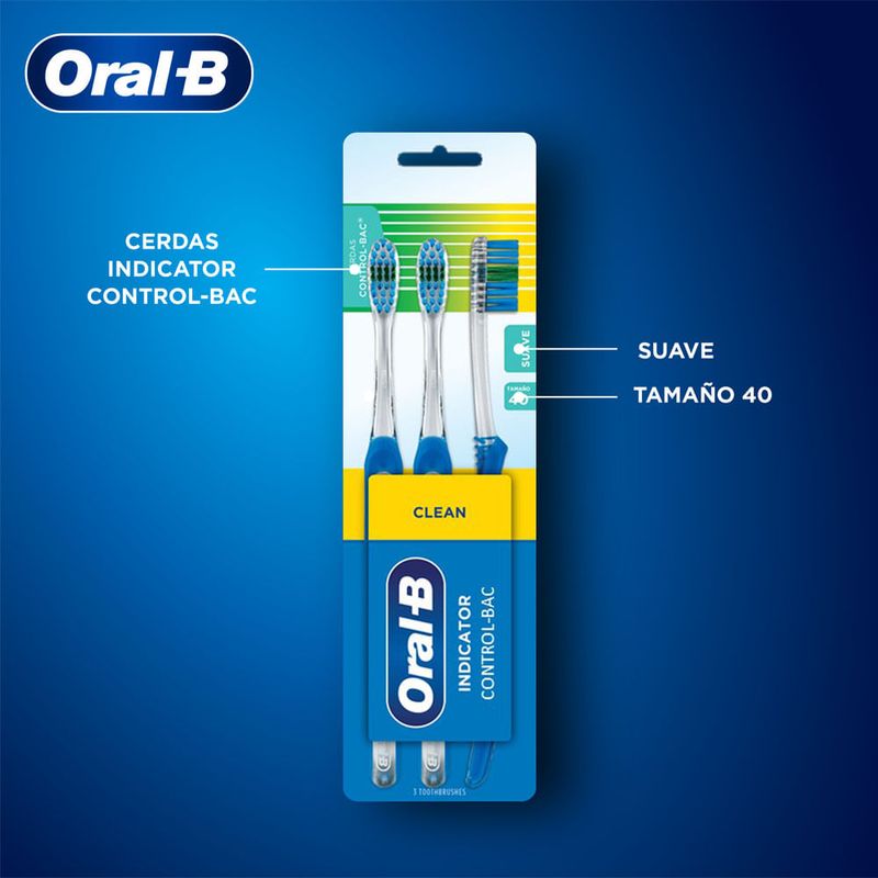 Cepillo de Dientes Oral-B Advanced Control-Bac Suave 40 Blíster 3un 