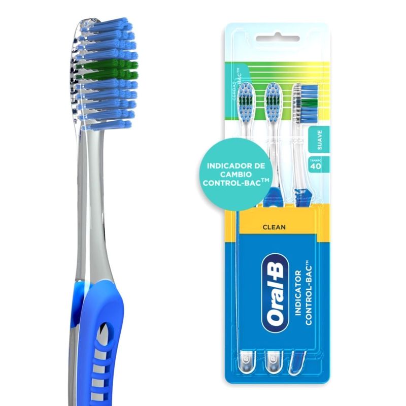 Cepillo de Dientes Oral-B Advanced Control-Bac Suave 40 Blíster 3un 