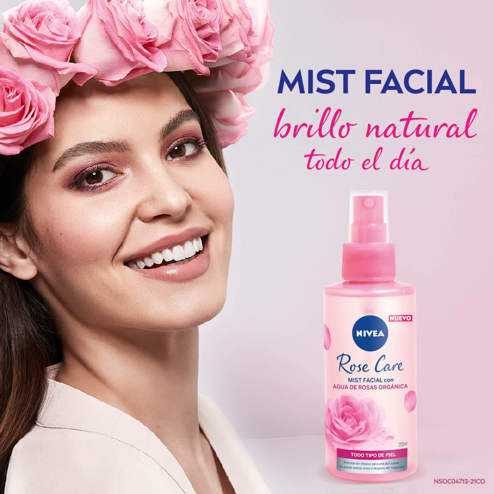 NIVEA Rose Care Mist Facial - Con Agua de Rosas Orgánica