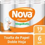Papel Toalla Nova Clásica Megarrollo 19 mts 6un
