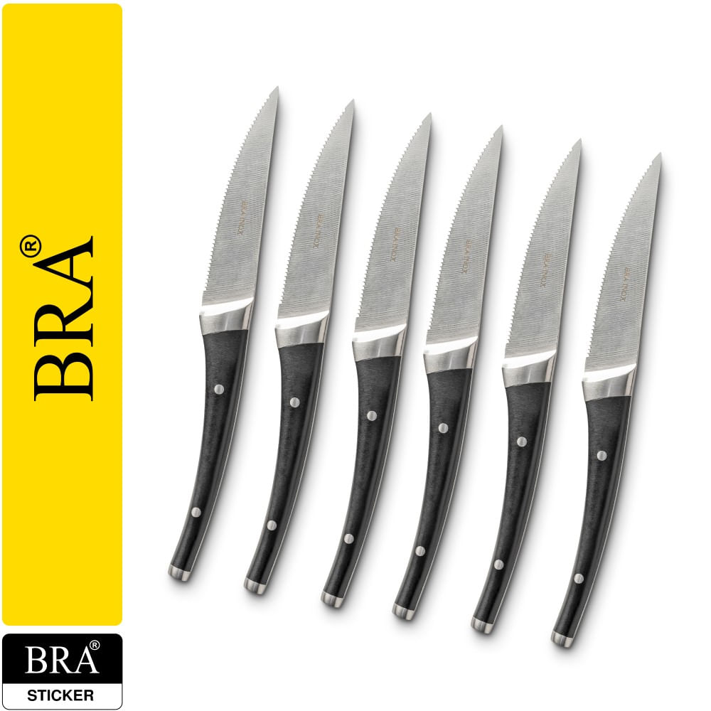 Set de Cuchillos para Carne Bra 6 Piezas 