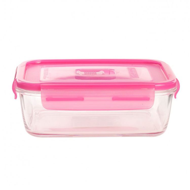 Restaurantware Contenedor rectangular de aluminio rosa para llevar de 16  onzas, tapa de papel de lunares, 7 1/4 x 5 1/4 x 2 pulgadas, caja de 50