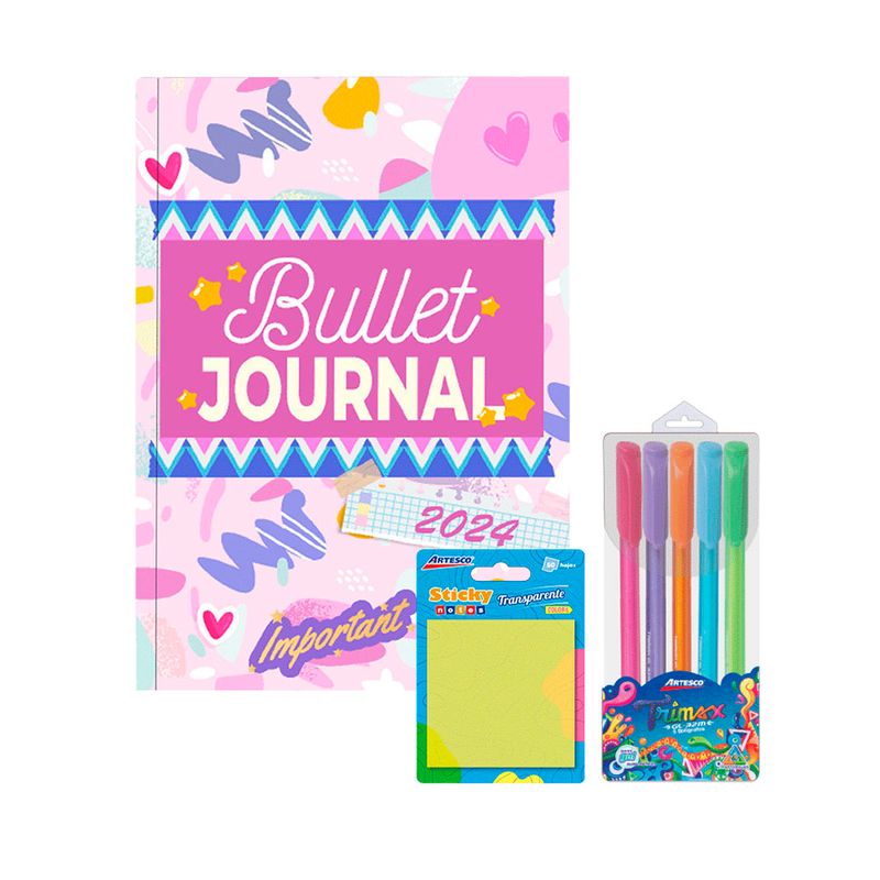 Bullet-Journal-Artesco-Estuche-Boligrafos-Gl32M-Colors-x5-Notas-Adhesivas-Transparentes-1-239143