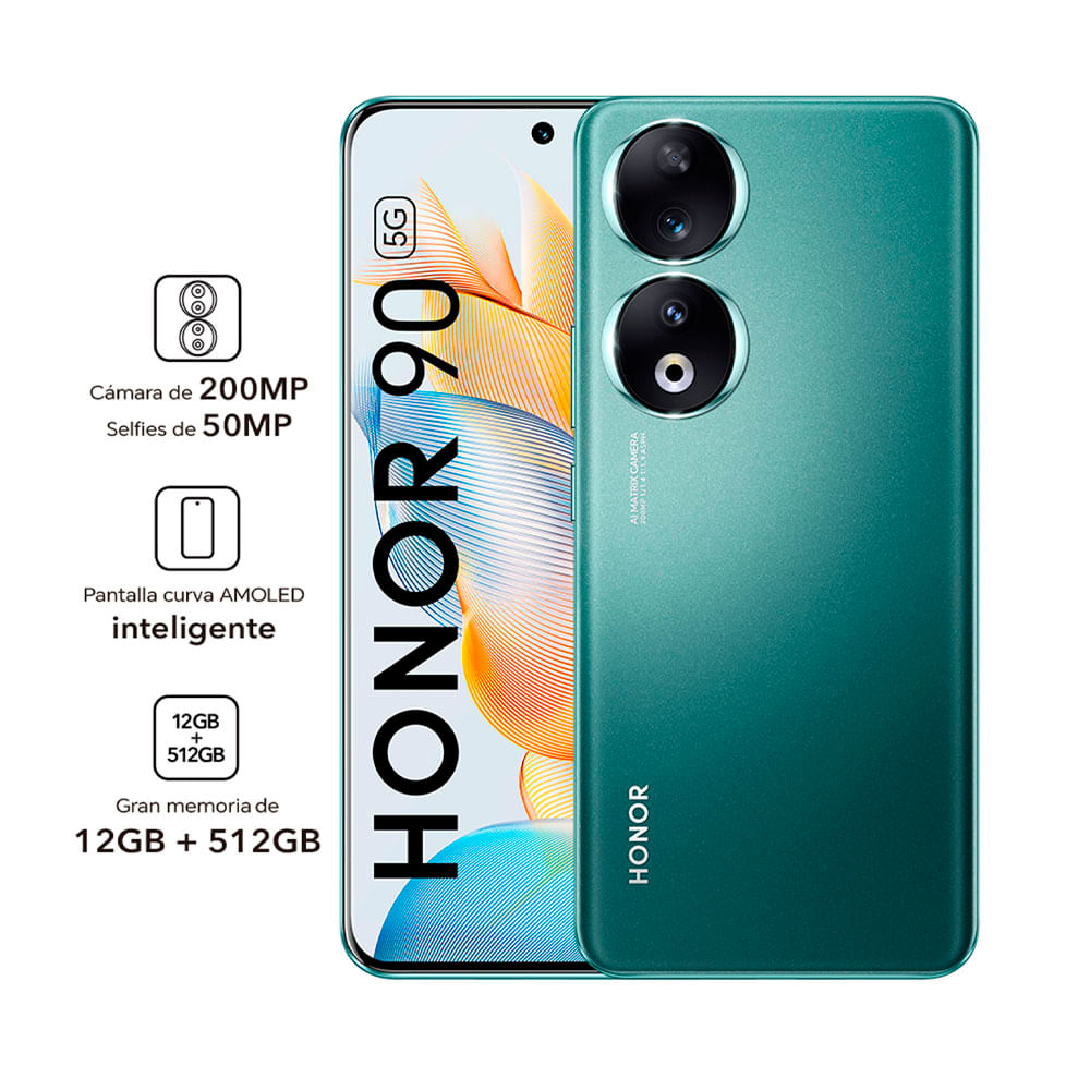 Smartphone Honor 90 12GB + 512GB Verde Esmeralda