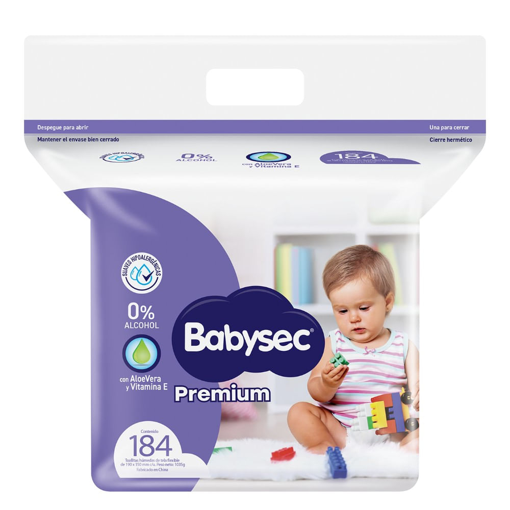 Toallitas Húmedas para Bebé BABYSEC Ultra con Aloe Vera Paquete