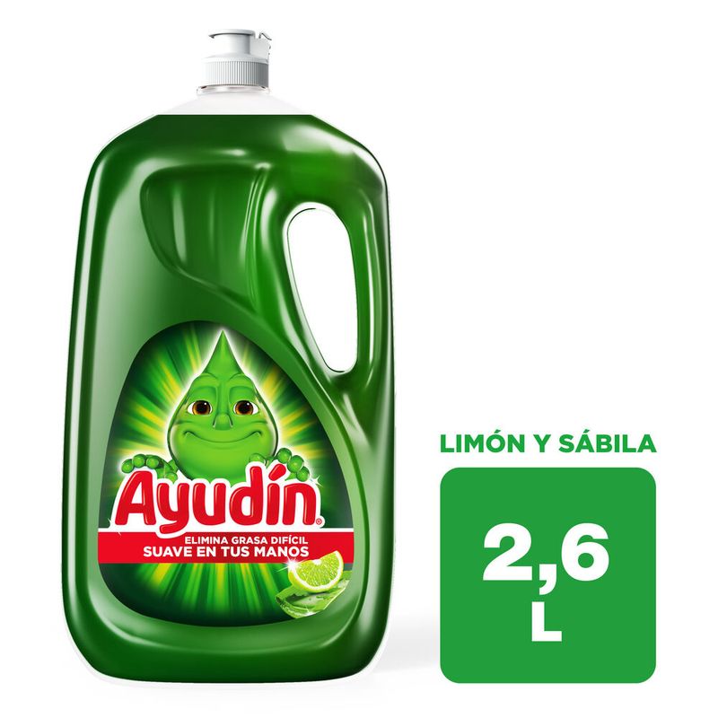 Lavavajillas Líquido Ayudín Limón y Sábila 2.6L 