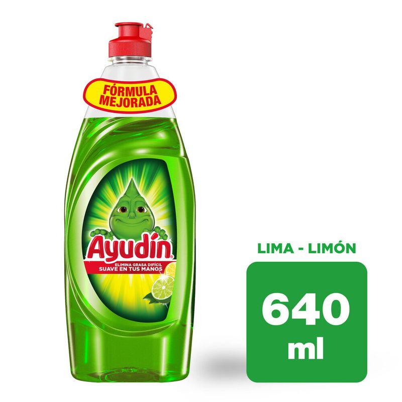 Lavavajillas Líquido Ayudín Limón y Sábila 640ml 