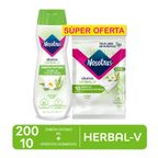 Pack Nosotras Hebal-V: Jabón Íntimo 200ml + Pañitos Húmedos 10un