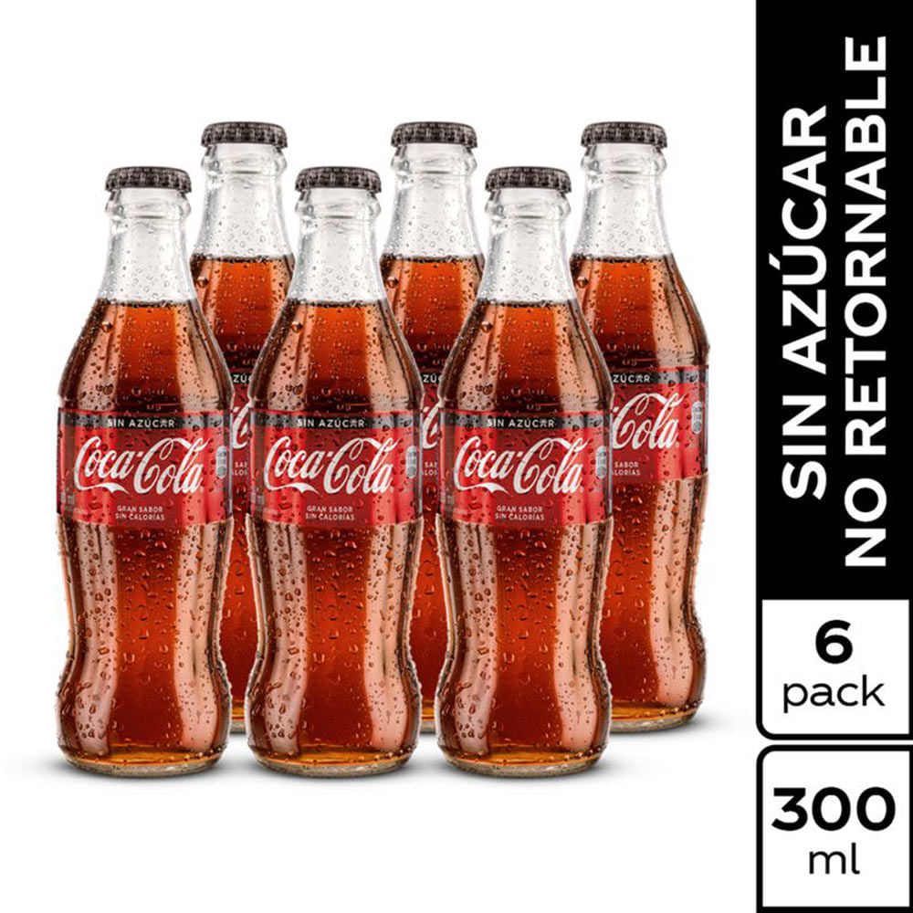 Sixpack Mini Coca Cola 300ml - Golosinas Gema