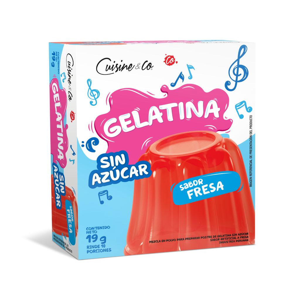 Gelatina de Fresa x 10 g - Sin Azúcar