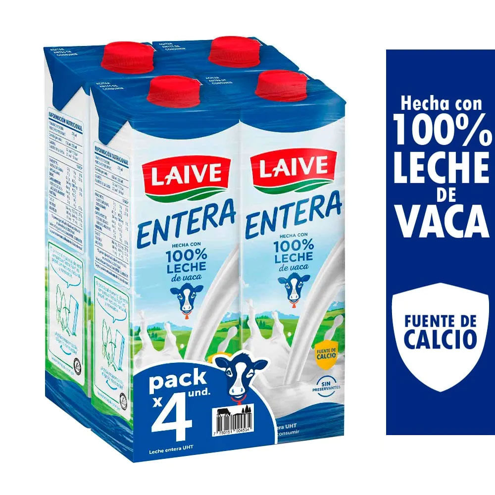 Leche Laive UHT Sin Lactosa - Caja 1L