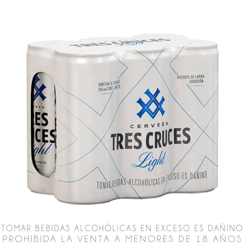Sixpack-Cerveza-Tres-Cruces-Light-Lata-310ml-CERVEZA-TRES-CRUCES-LIGH-PACK-6-LT-310ML-1-254401