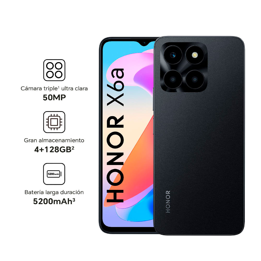 Smartphone Honor X6A Negro Medianoche