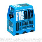 Sixpack Cerveza Sin Alcohol Free Damm Botella 250ml